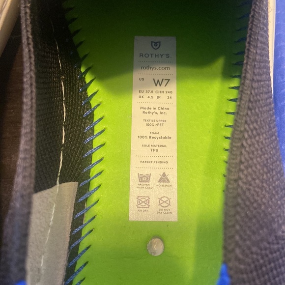 Rothy’s The Sneakers Black Knit Size 7 - Picture 12 of 15